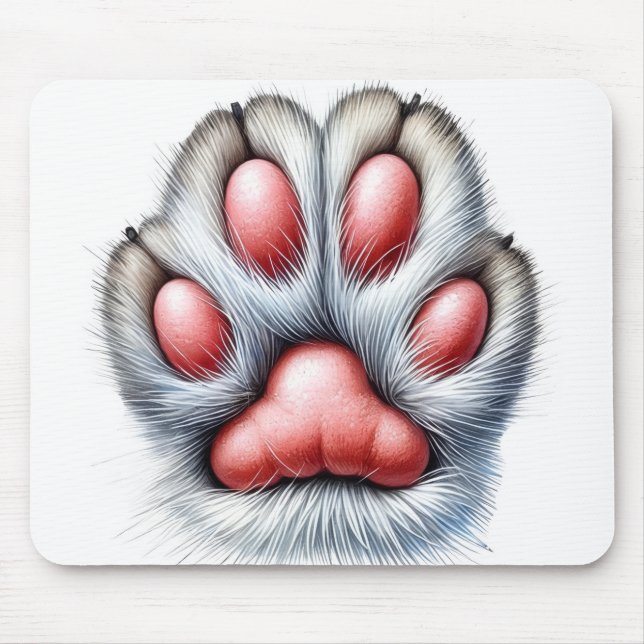 Mousepad Suporte de Mouse Garra de Gato – Fofo & Divertido (Frente)