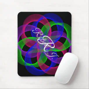 Mousepad Suporte de Mouse Geométrico com Malha de Duplo Loo