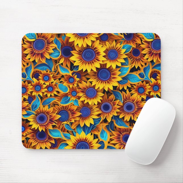 Mousepad Suporte de Mouse Girassol (Com mouse)