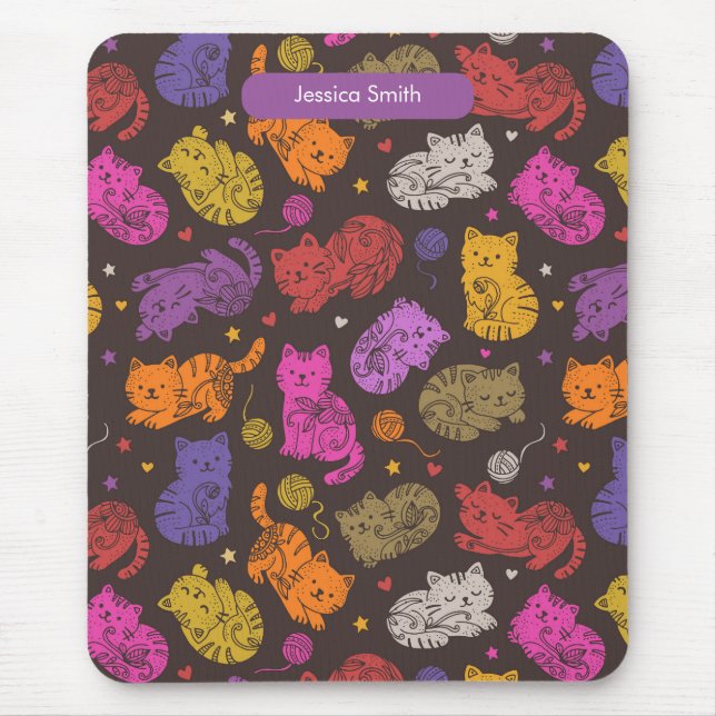 Mousepad Suporte de Mouse iPad Amante de Gatos (Frente)
