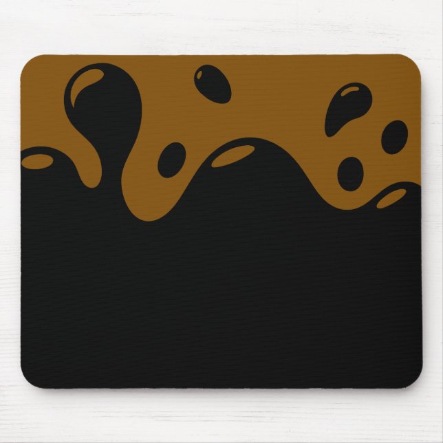 Mousepad Suporte de Mouse Marrom e Preto (Frente)