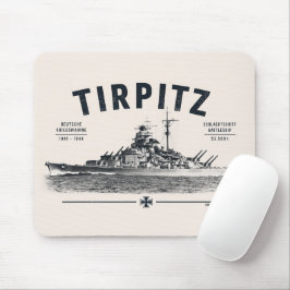 Mousepad Suporte de Mouse Navio de Guerra Tirpitz