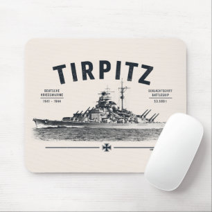 Mousepad Suporte de Mouse Navio de Guerra Tirpitz