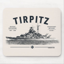 Mousepad Suporte de Mouse Navio de Guerra Tirpitz