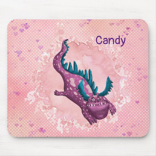 Mousepad Suporte de Mouse para Criança com Dragão (Frente)