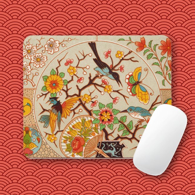 Mousepad Suporte de Mouse Pássaros e Borboletas (Criador carregado)