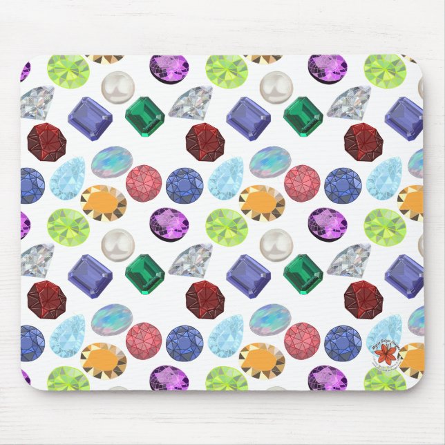 Mousepad Suporte de Mouse Pedras Preciosas (Frente)