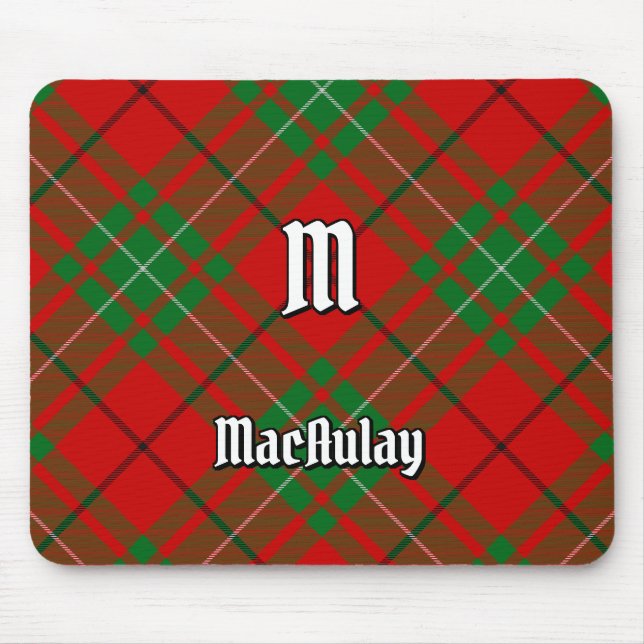 Mousepad Suporte do mouse Clan MacAulay Tartan (Frente)