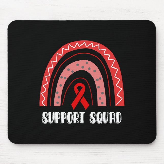 Mousepad Suporte Esquadra Arco-Íris Vermelho Conscientizaçã (Frente)