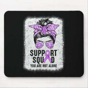 Mousepad Suporte Esquadrão Mensagem de Arma Guerreiro Roxo
