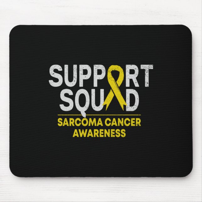 Mousepad Suporte Esquadrão Sarcoma Cancer Sensibilização Ri (Frente)