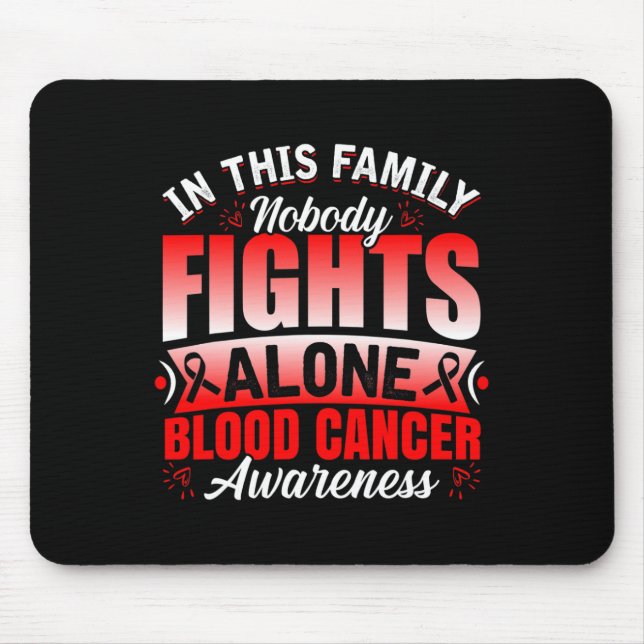 Mousepad Suporte Familiar Ninguém Luta Sozinho Com Canceres (Frente)