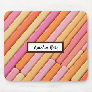 Mousepad Suporte Geométrico para Mouse Personalizado Pastel