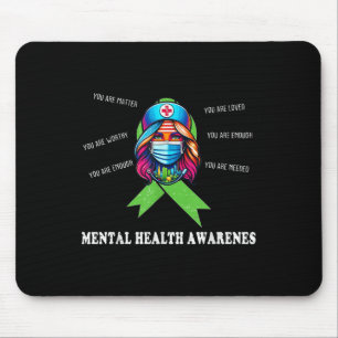 Mousepad Suporte motivacional Warrior Mental Health Awarene