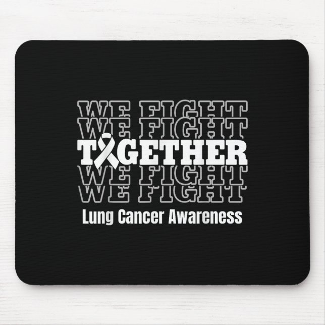 Mousepad Suporte para a consciência dos Canceres pulmonares (Frente)