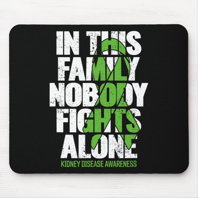 Mousepad Suporte para doença renal - Doença renal familiar  (Frente)