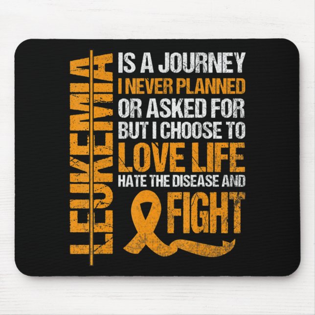 Mousepad suporte para Leucemia Sensibilização Orange Briso (Frente)