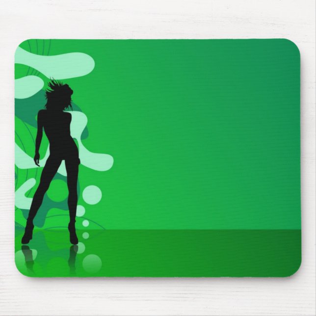 Mousepad suporte para mouse abstrato verde (Frente)