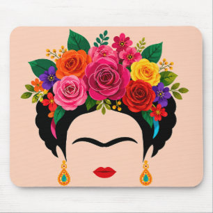 Mousepad Suporte para Mouse Coroa Floral Colorida Inspirada