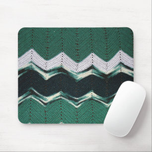 Mousepad Suporte para mouse - Padrão Chevron em Verdes