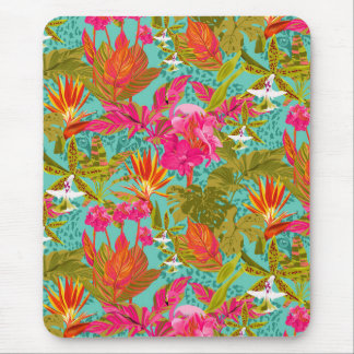 Mousepad Suporte para mouse Spotted Hothouse Tropical Flora