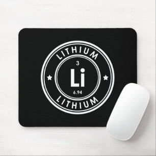 Mousepad Suporte Preto do Rato de Elemento de Lítio