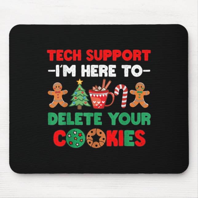 Mousepad Suporte Técnico De Natal Aqui Para Excluir Cookies (Frente)