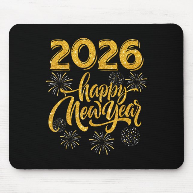 Mousepad Suprimentos de véspera de ano novo 2026 Feliz ano  (Frente)