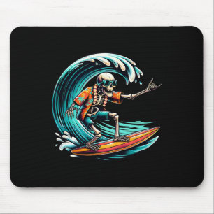 Mousepad Surf Cool Para Homens Mulheres Esqueleto Surfista