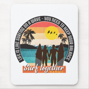 Mousepad Surf junto - Mantenha o equilíbrio