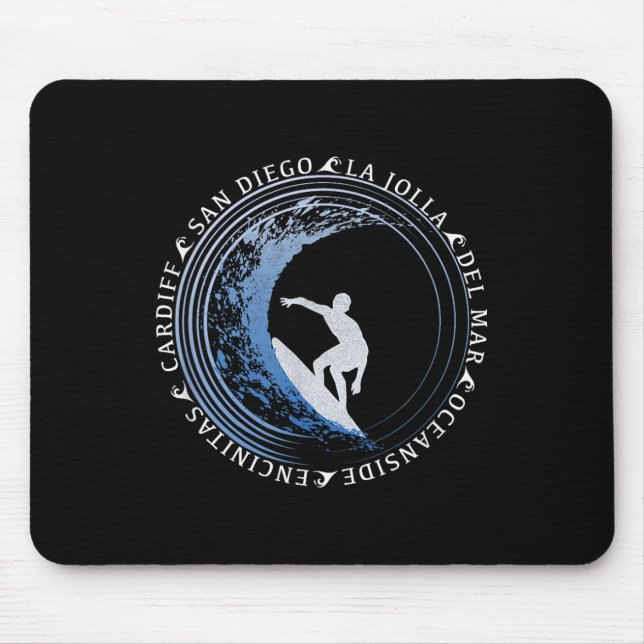 Mousepad Surf San Diego _ Presente de praia San Diego _1 (Frente)