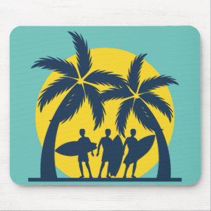 Mousepad Surf, sol e palmeiras, surf legal