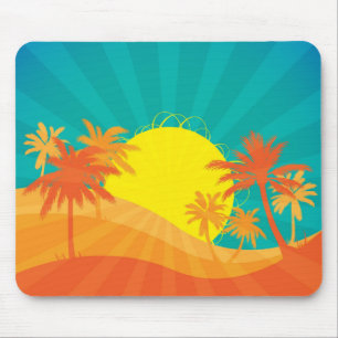 Mousepad Surf tropical de Sunset Beach design