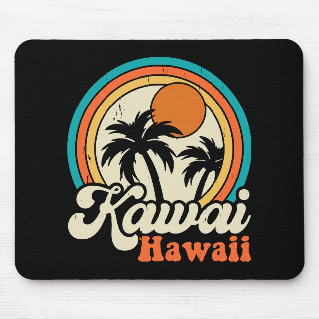 Mousepad Surfando Kawaii Havaí (Frente)