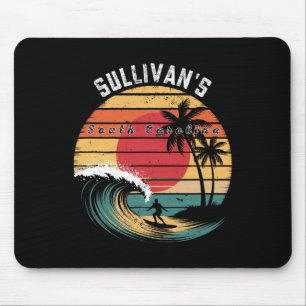 Mousepad Surfando na Praia da Carolina do Sul de Sullivan