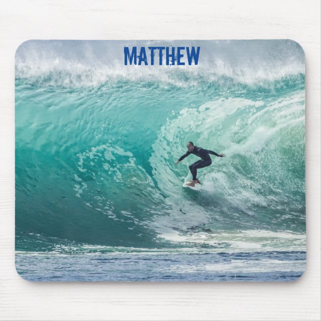 Mousepad Surfando Onda Surfista  (Frente)
