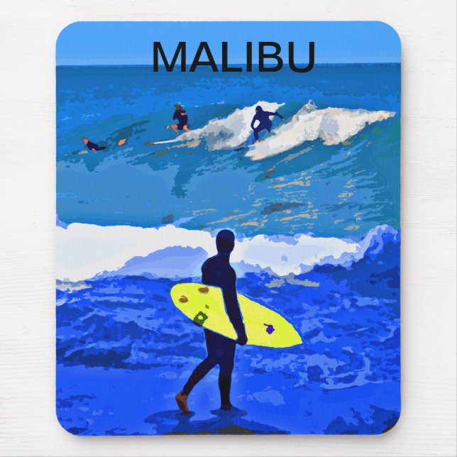 Mousepad surfando projetado por Colin Carr-Nall (Frente)