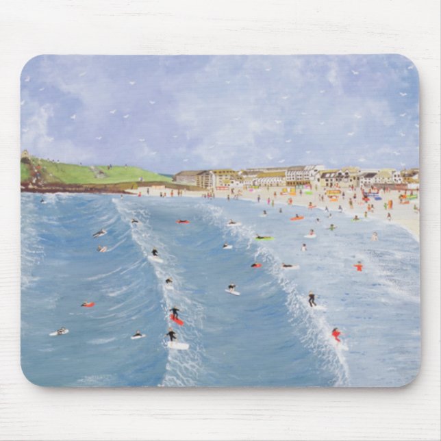 Mousepad Surfar em Porthmeor (Frente)