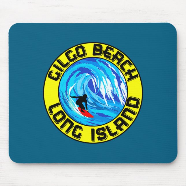 Mousepad Surfar Gilgo Beach Long Island Nova York Surf Surf (Frente)