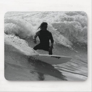 Mousepad Surfar Na Escala De Cinza Das Ondas