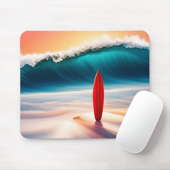 Mousepad Surfboard Com Grande Onda (Com mouse)