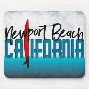 Mousepad Surfboard Newport Beach California