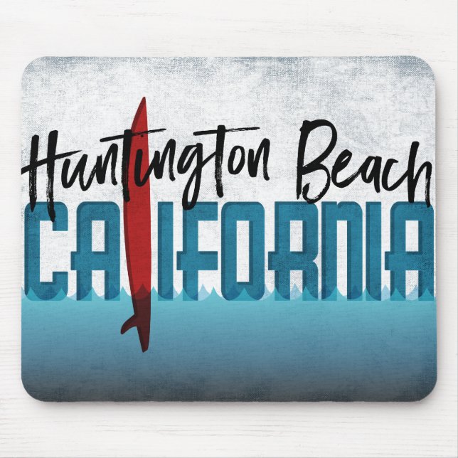 Mousepad Surfe na Califórnia em Huntington Beach (Frente)