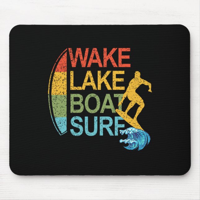 Mousepad Surfe na onda do barco do lago de Wake Surf Surfin (Frente)
