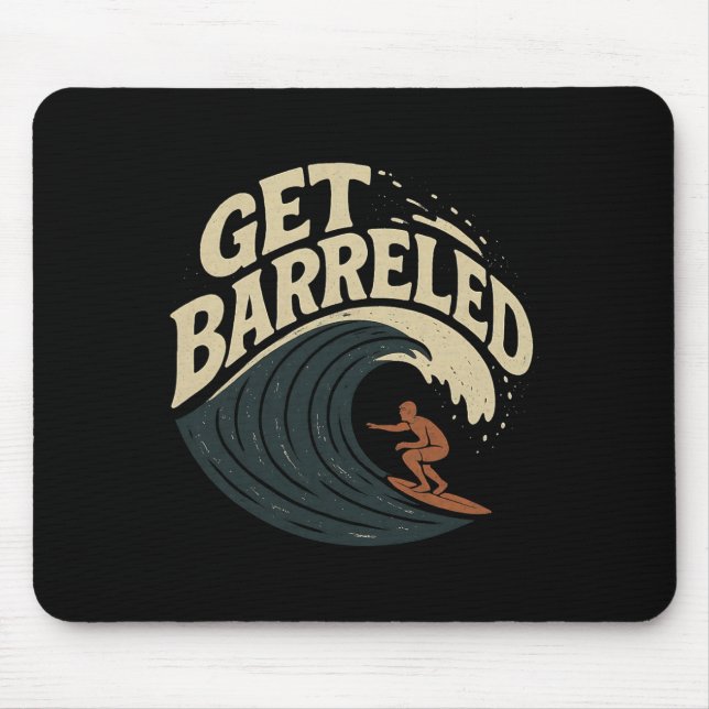 Mousepad Surfista Pegando Uma Onda - Seja Arrasado _2 (Frente)