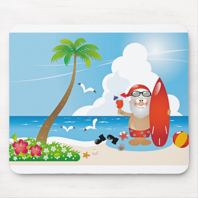 Mousepad surfista santa claus (Frente)