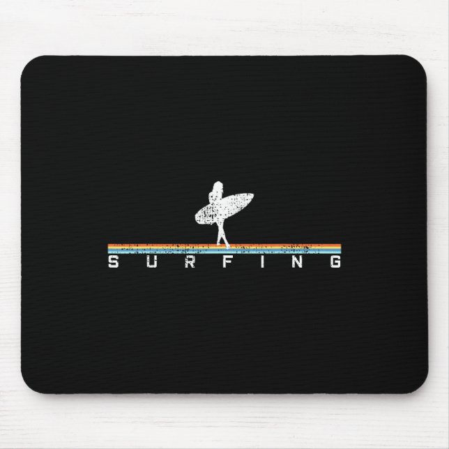 Mousepad Surfista Surf Prancha Estilo Vintage Retro (Frente)
