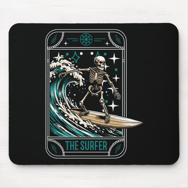 Mousepad Surfista Surfando Prancha de Surfe - Ondas Esquele (Frente)