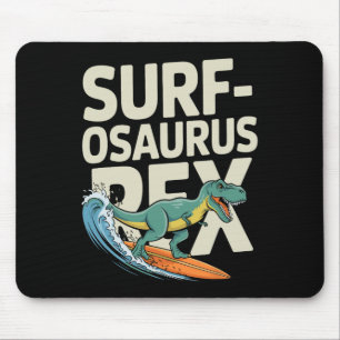 Mousepad Surfosaurus Rex Dinossauro Divertido de Surfe 