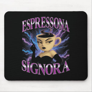 Mousepad Surreal italiano Brainrot Meme Espressona Signora